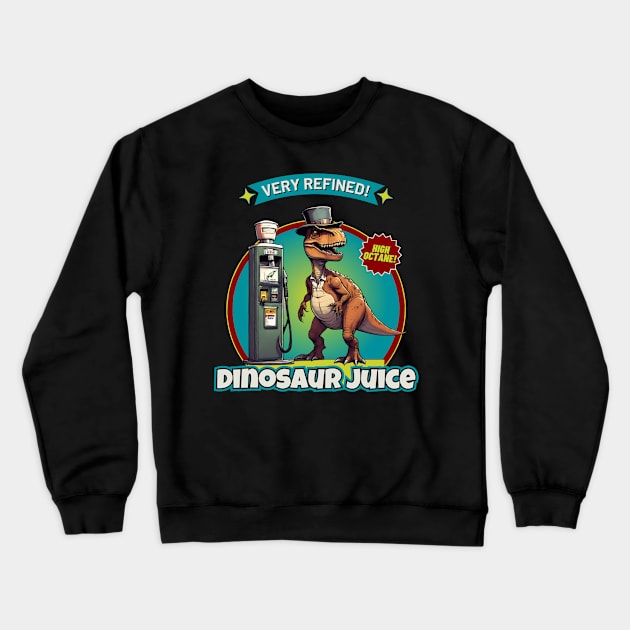 Dinosaur Juice Crewneck Sweatshirt by Kenny The Bartender's Tee Emporium